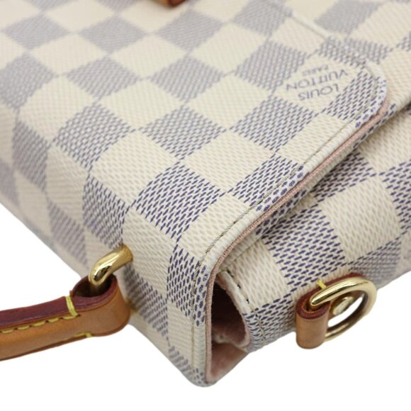 Louis Vuitton  Croisette Damier Azur Satchel Crossbody Bag Rose Ballerine - Picture 6 of 13